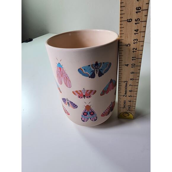 THYME & TABLE Peach Pink BUTTERFLY Oversized Handle Large Coffee Mug - Picture 7 of 8